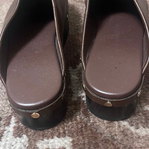 Co - Studded Platform Slide Mules in Brown - Picture 7 of 9